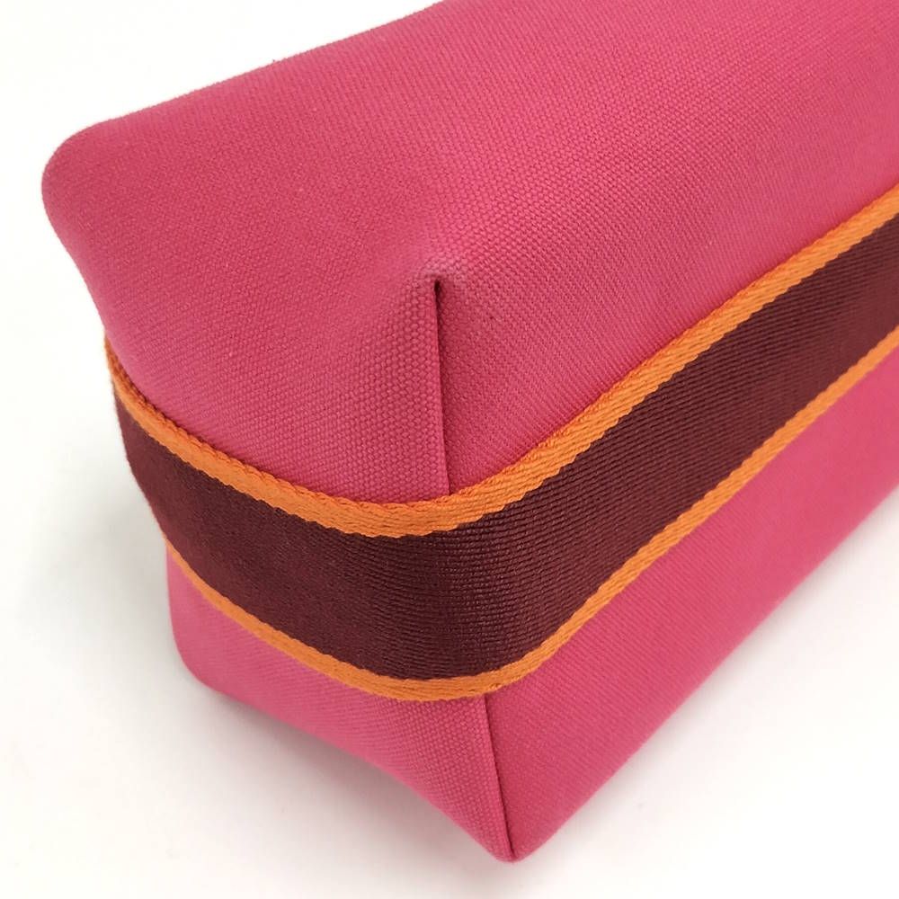 Hermes Bride-a-Brac PM Handbag Canvas Pink — view 4