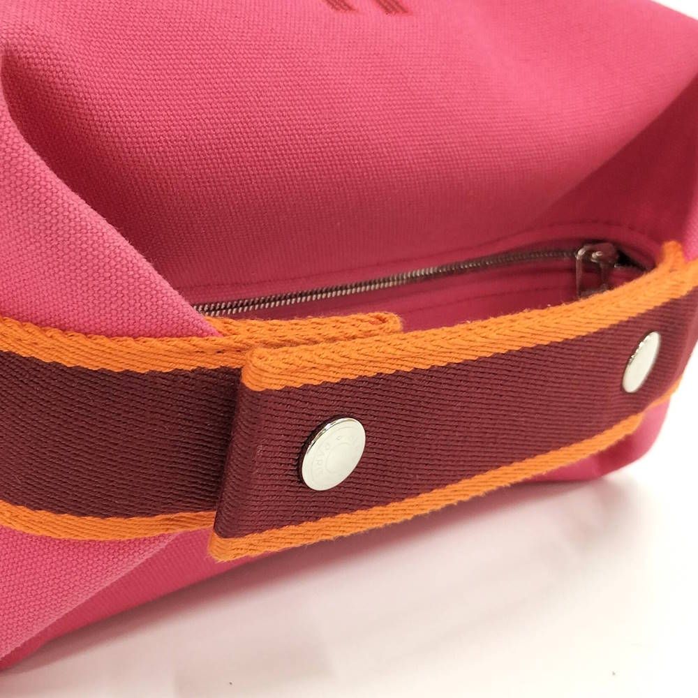 Hermes Bride-a-Brac PM Handbag Canvas Pink — view 6