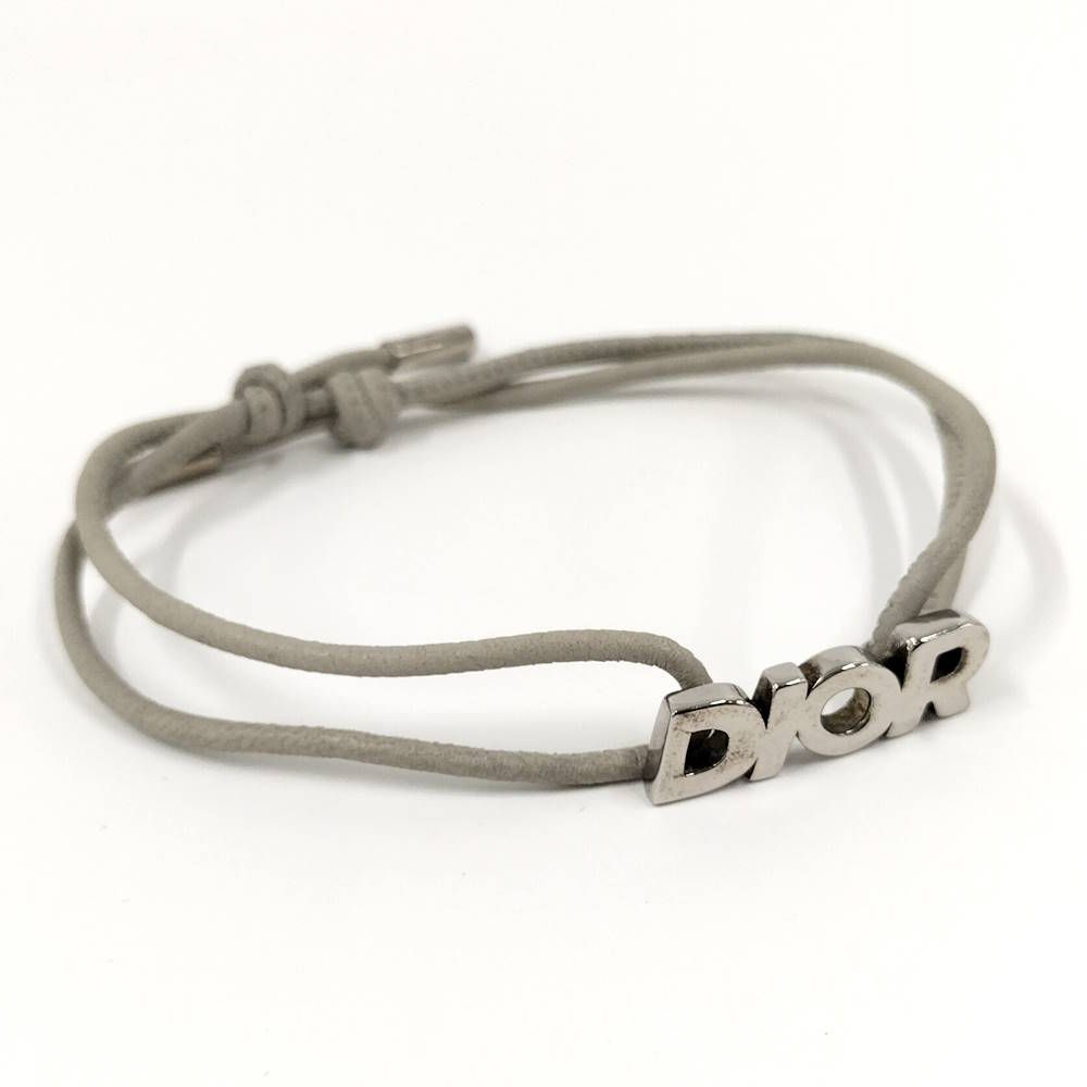 Dior Leather Cord Bracelet Logo — view 2