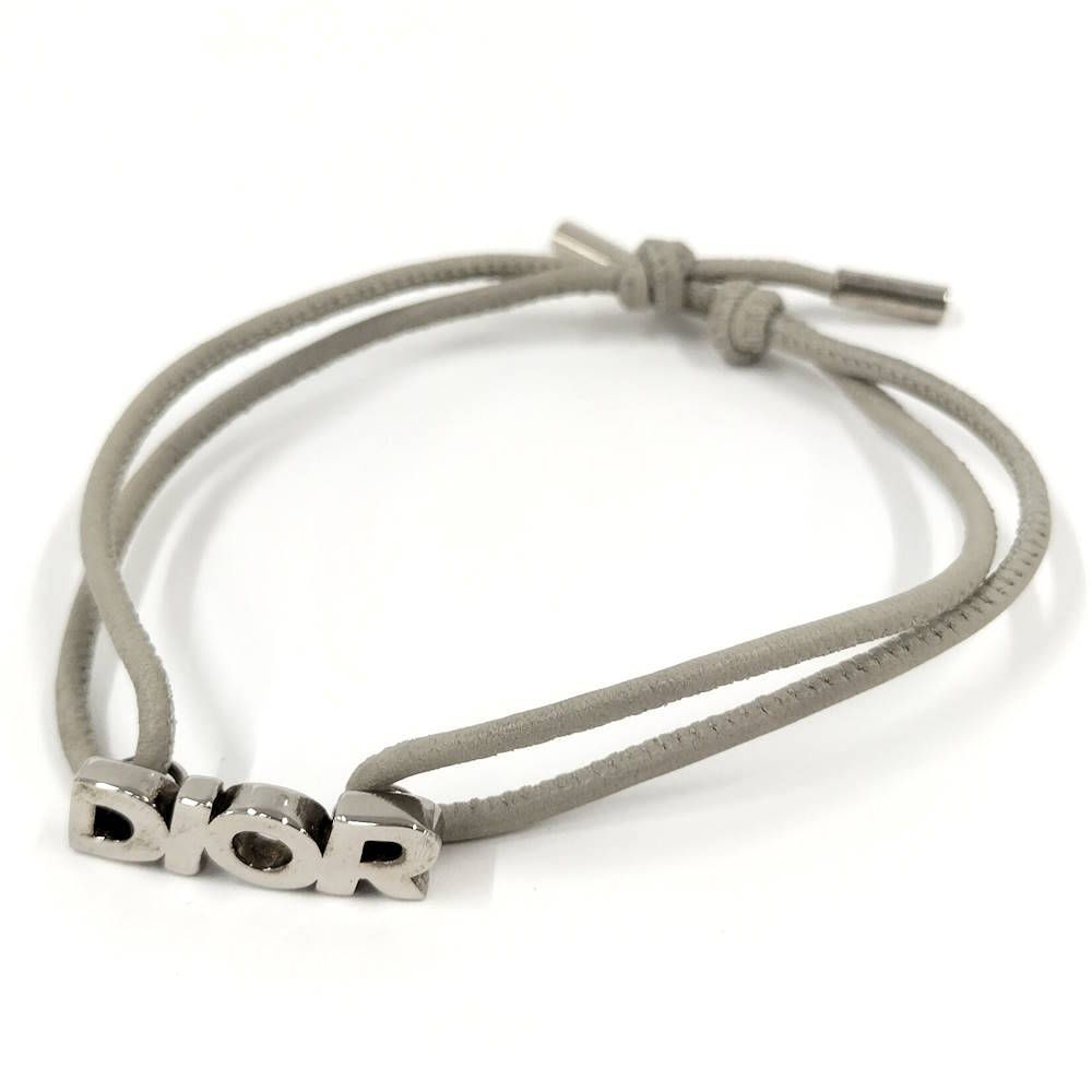 Dior Leather Cord Bracelet Logo