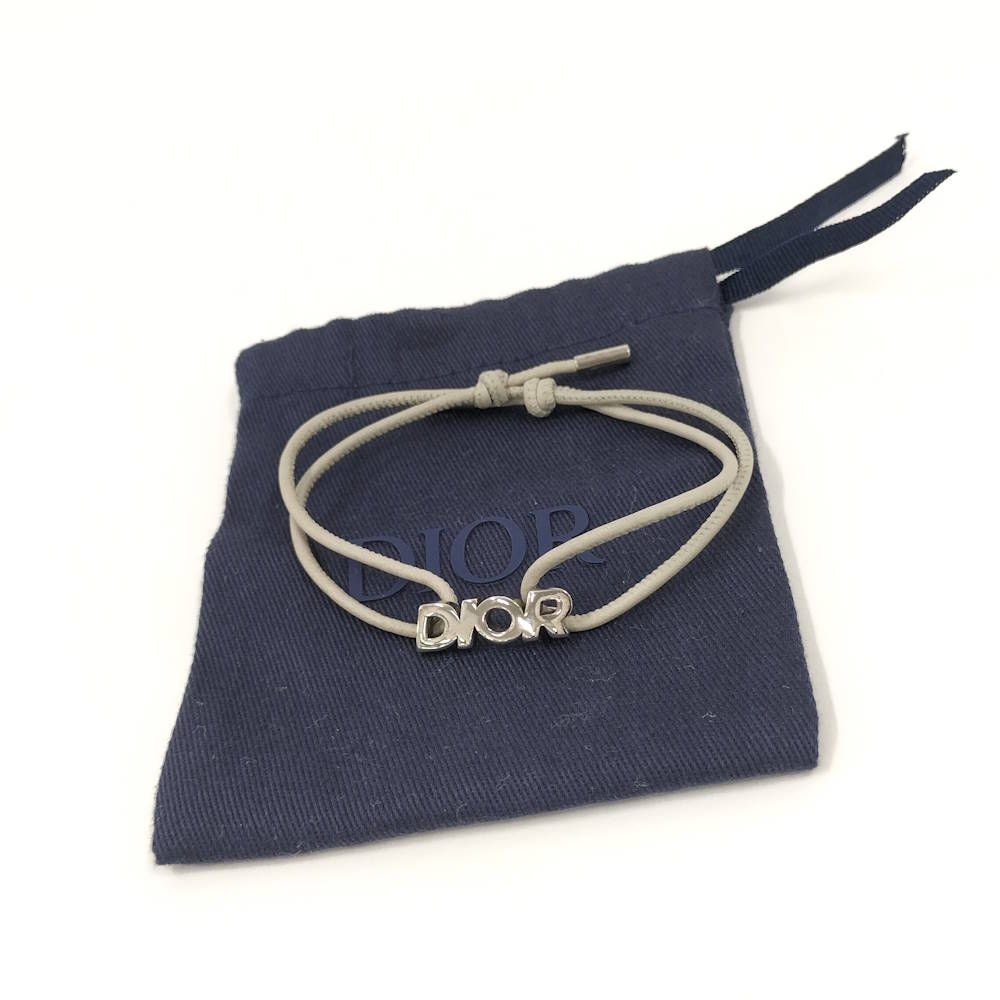 Dior Leather Cord Bracelet Logo — view 8