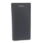 Saint Laurent Continental Wallet Bifold Logo Leather Navy