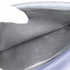 Saint Laurent Continental Wallet Bifold Logo Leather Navy — view 7