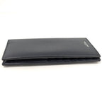 Saint Laurent Continental Wallet Bifold Logo Leather Navy — view 5