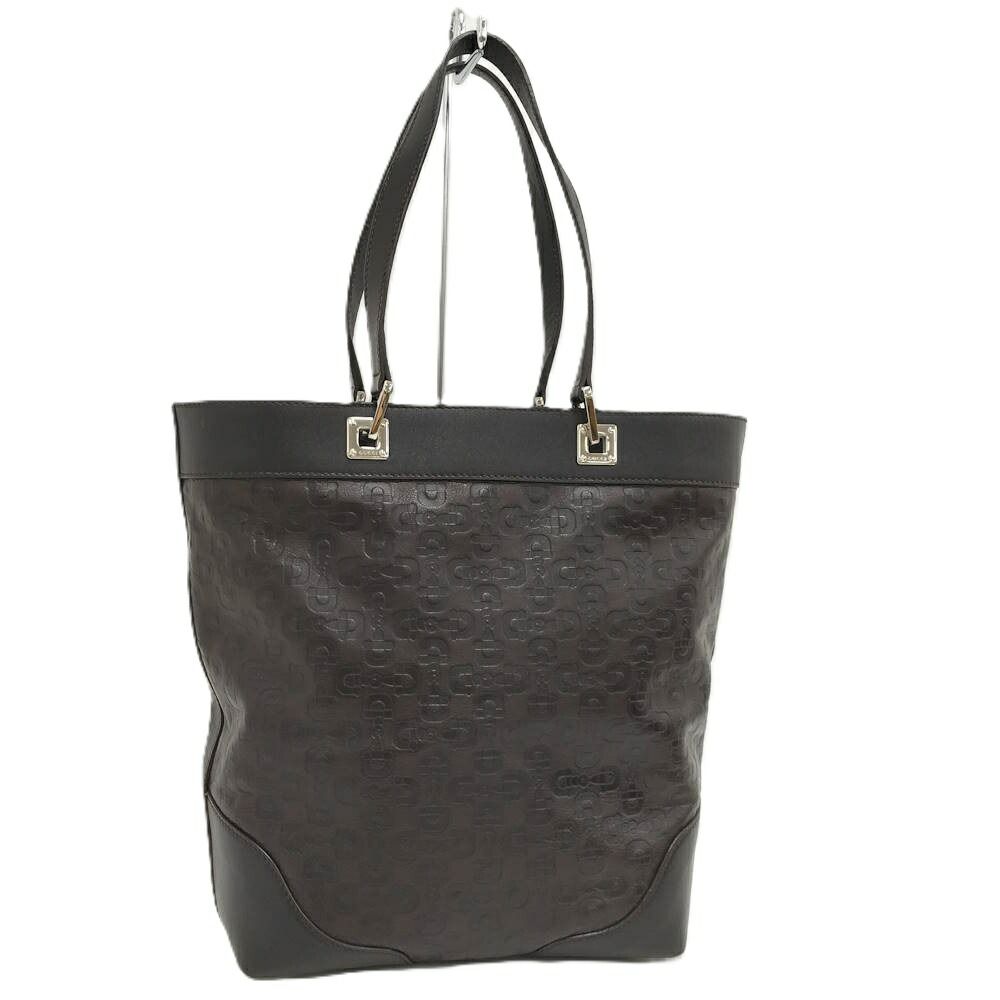 Gucci Bit Layout Tote Leather Black