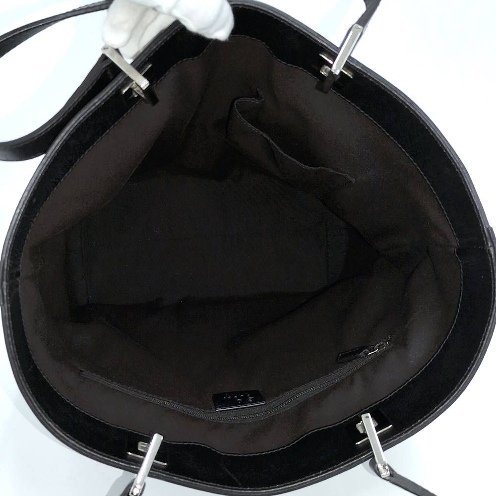 Gucci Bit Layout Tote Leather Black — view 8