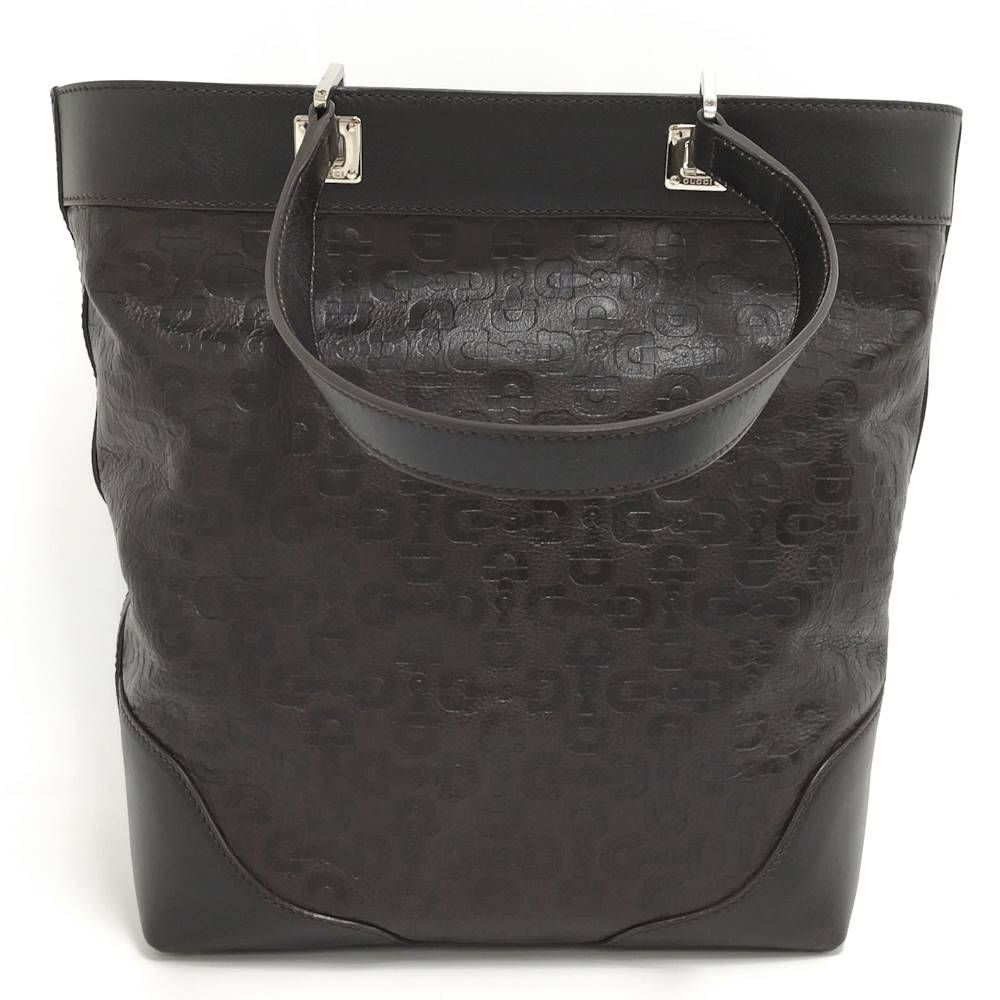 Gucci Bit Layout Tote Leather Black — view 2