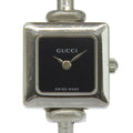 Gucci Stainless Steel Quartz Analog Display Black Dial Watch