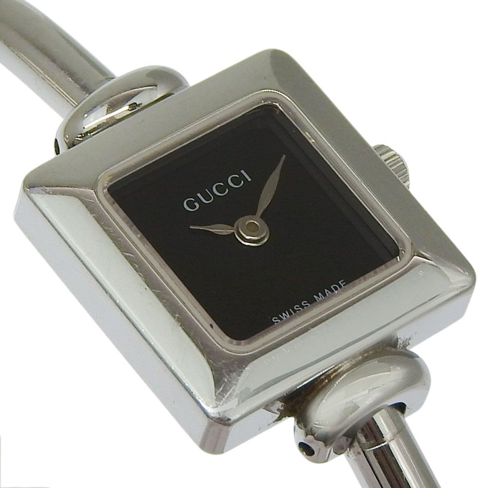 Gucci Stainless Steel Quartz Analog Display Black Dial Watch — view 3