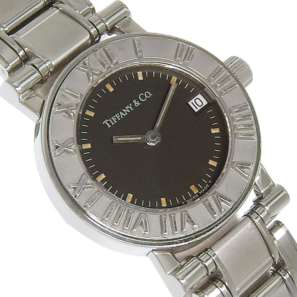 Tiffany & Co Atlas Stainless Steel Quartz Analog Display Gray Dial Watch — view 3