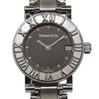 Tiffany & Co Atlas Stainless Steel Quartz Analog Display Gray Dial Watch