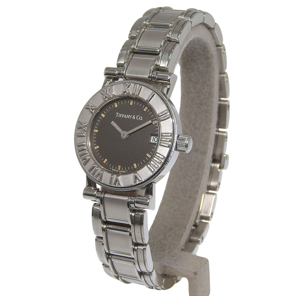 Tiffany & Co Atlas Stainless Steel Quartz Analog Display Gray Dial Watch — view 2