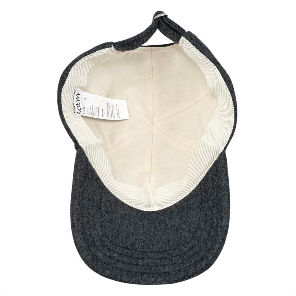 Loewe Hat Patch Cap M Wool Nylon Anagram Logo Gray Brown — view 7