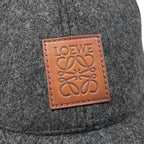 Loewe Hat Patch Cap M Wool Nylon Anagram Logo Gray Brown — view 6