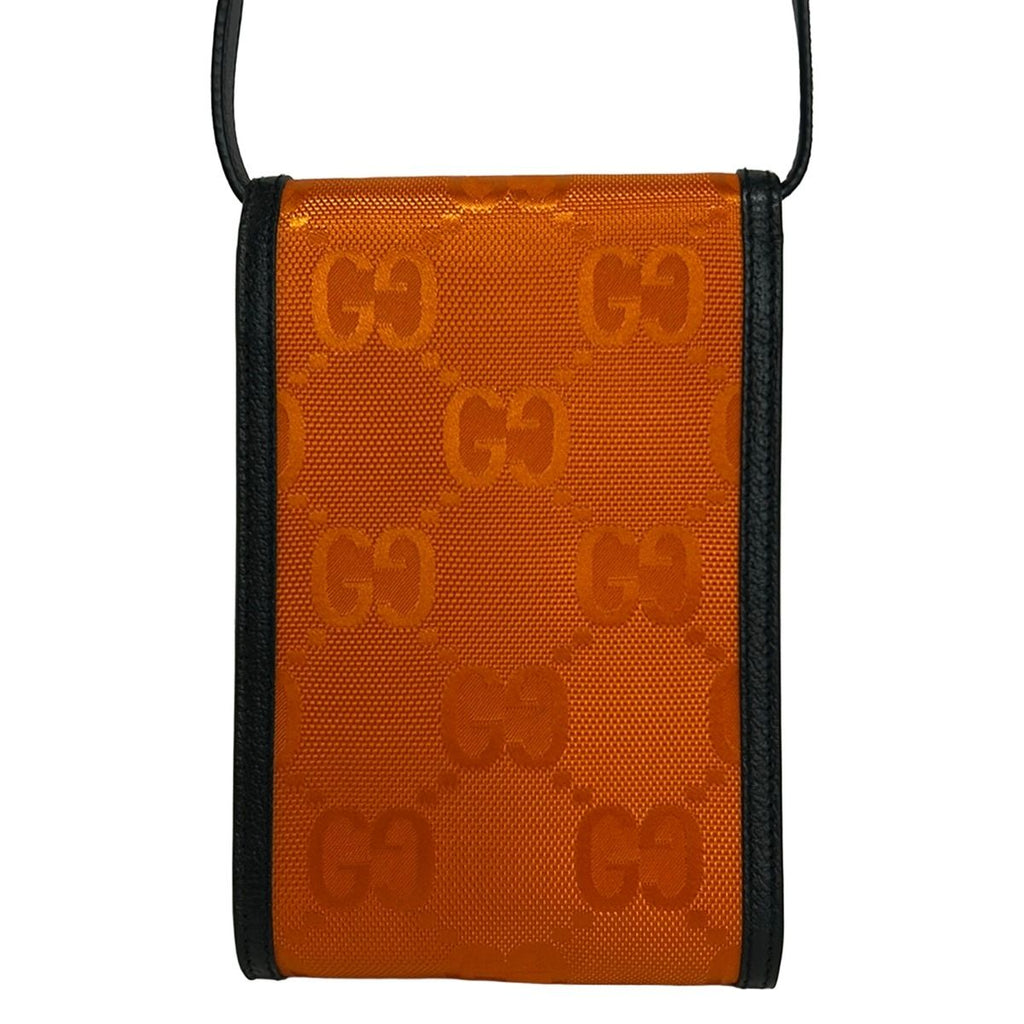 Gucci Shoulder Bag Off the Grid Orange Black Detachable Strap Leather — view 3