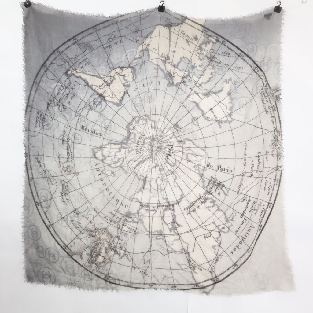Chanel World Map Cashmere Scarf