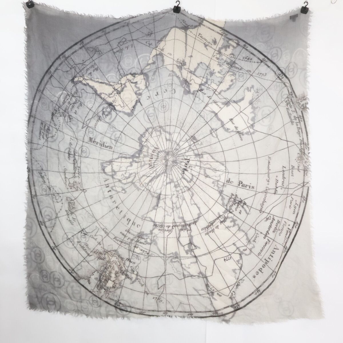 Chanel World Map Cashmere Scarf