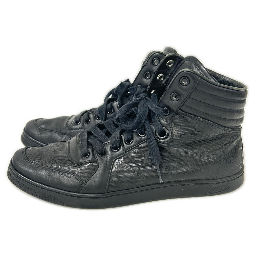 Gucci GG Supreme Leather High Cut Sneakers 7.5 — view 2