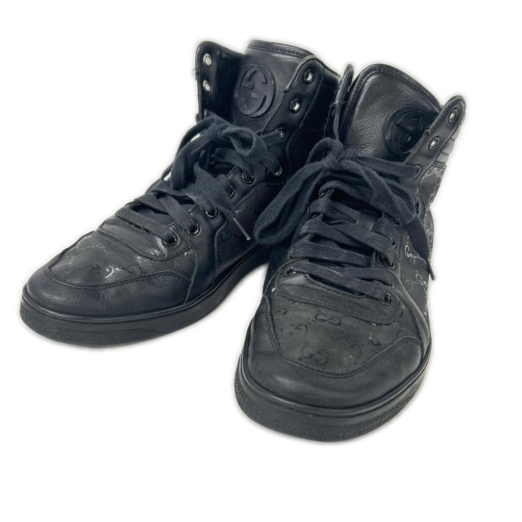 Gucci GG Supreme Leather High Cut Sneakers 7.5