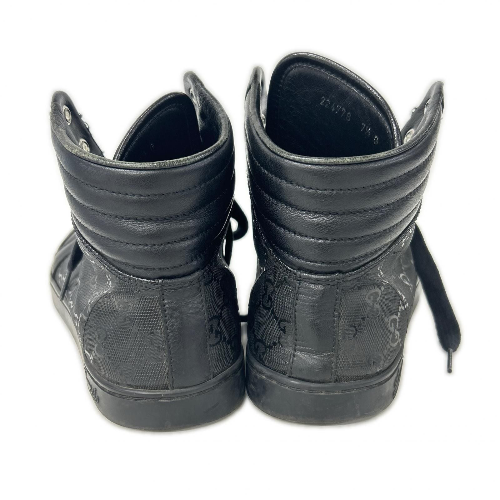Gucci GG Supreme Leather High Cut Sneakers 7.5 — view 3