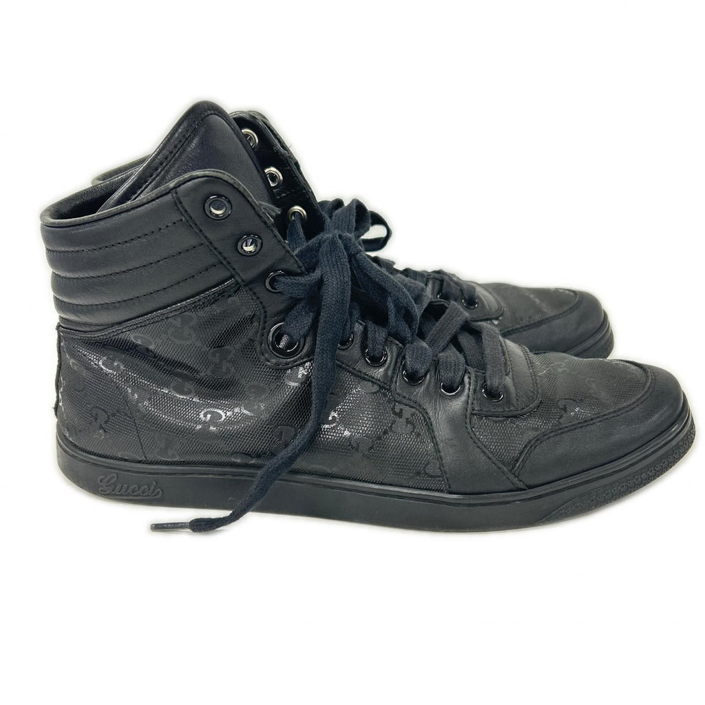 Gucci GG Supreme Leather High Cut Sneakers 7.5 — view 4