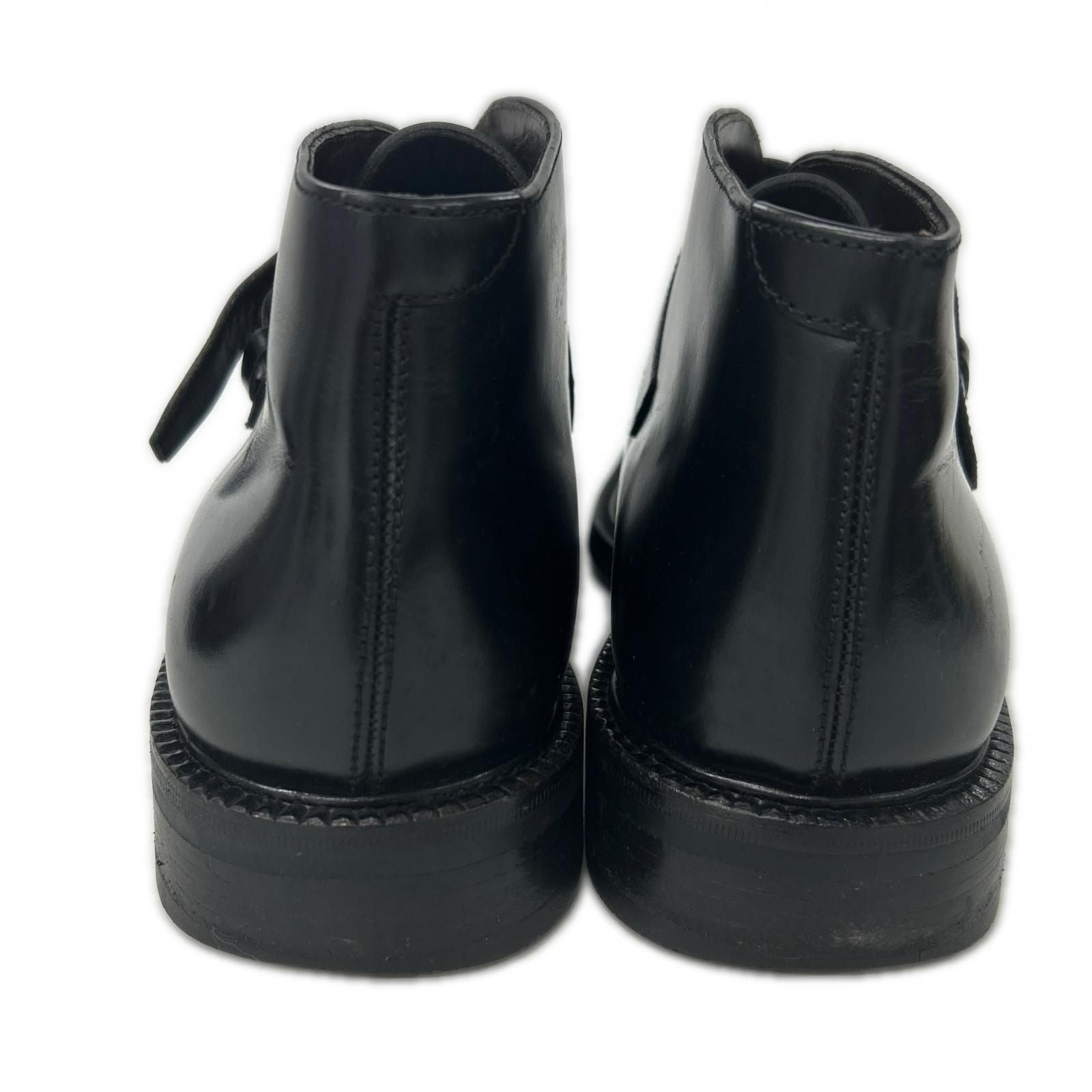 Prada Square Toe Single Monk Strap Boots — view 3
