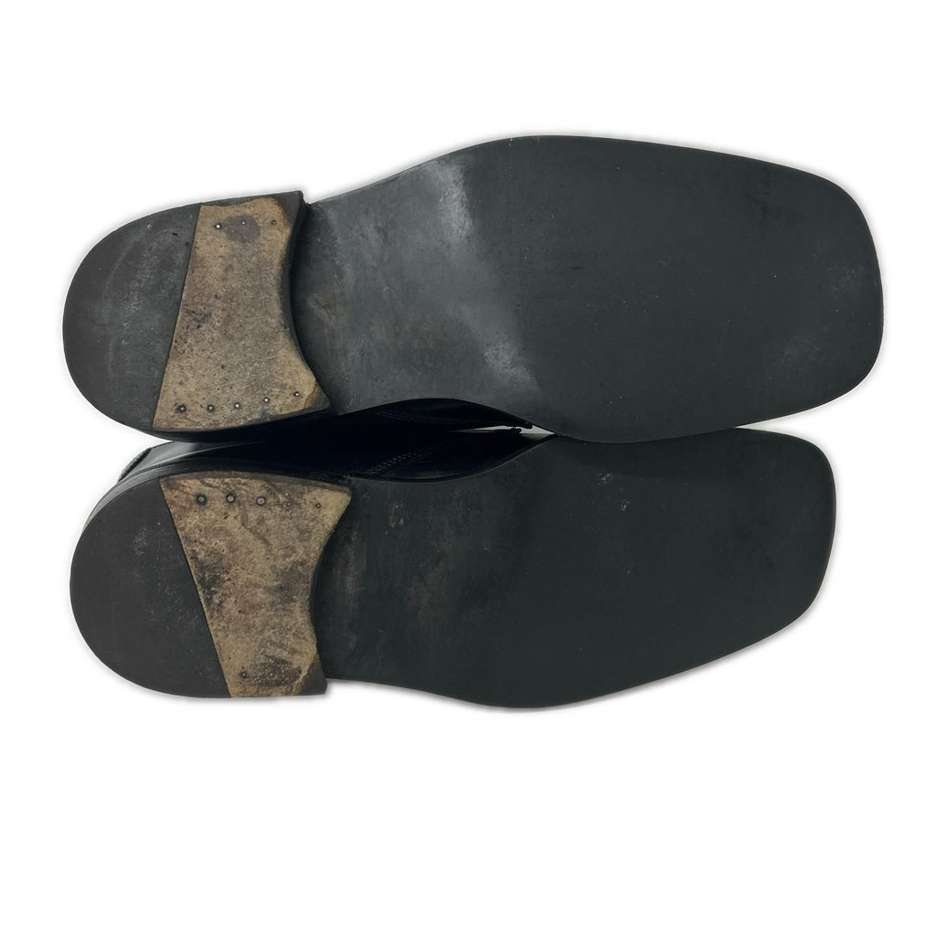 Prada Square Toe Single Monk Strap Boots — view 6
