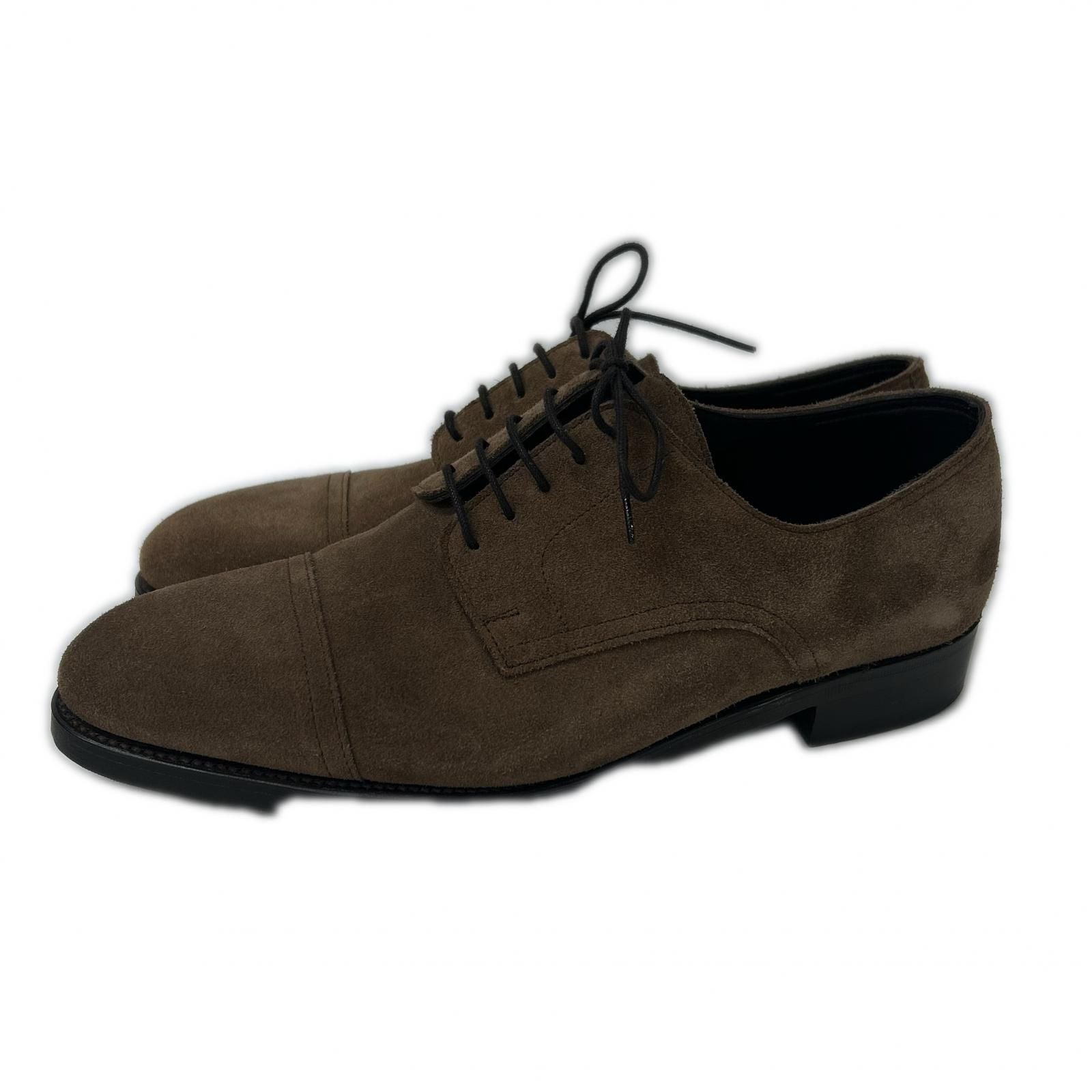Hermes Johnlobb Hanley UK 413 Last Suede Cap Toe Shoes — view 2