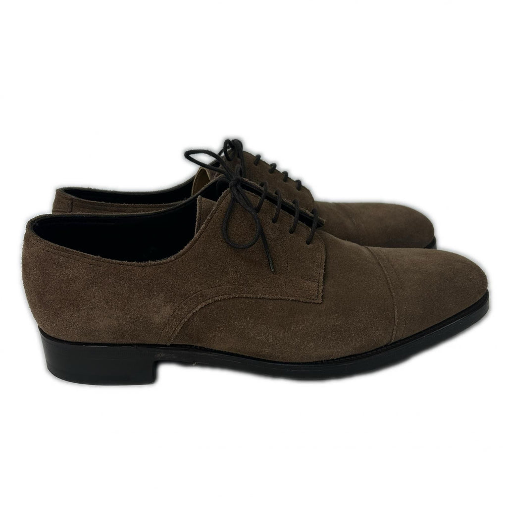Hermes Johnlobb Hanley UK 413 Last Suede Cap Toe Shoes — view 4