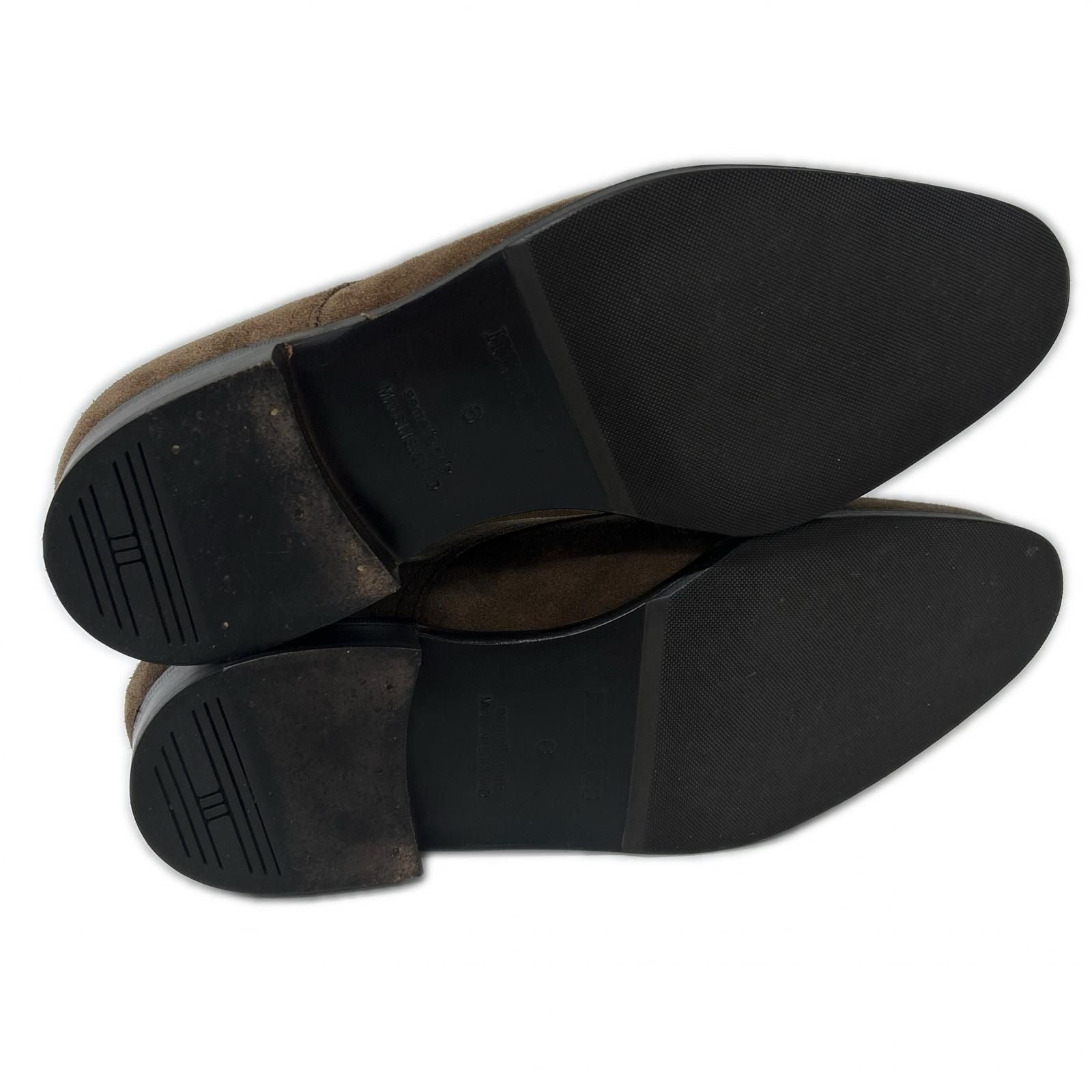 Hermes Johnlobb Hanley UK 413 Last Suede Cap Toe Shoes — view 6