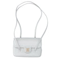 Chanel Shiny Grained Calfskin Strap Clutch Long Shoulder Mini
