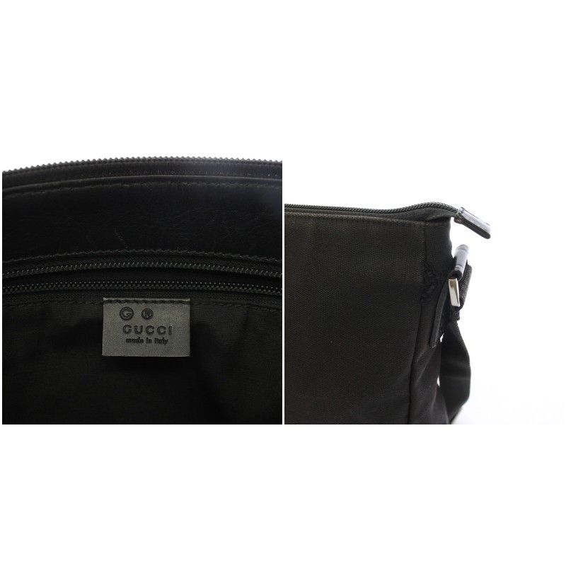 Gucci Shoulder Bag Messenger Canvas Black TK — view 9