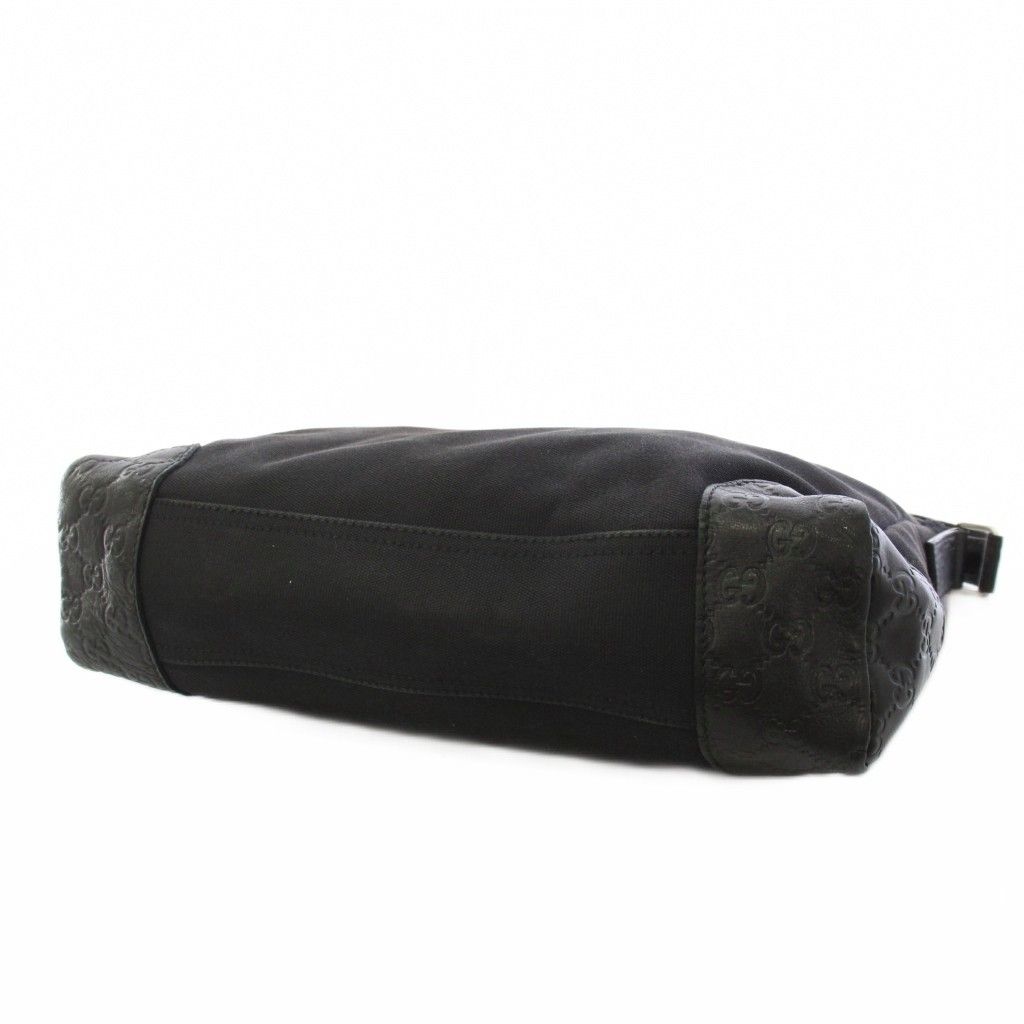 Gucci Shoulder Bag Messenger Canvas Black TK — view 6