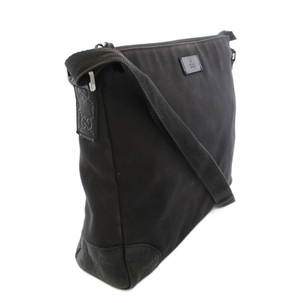 Gucci Shoulder Bag Messenger Canvas Black TK — view 3