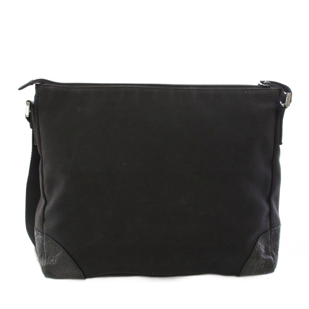 Gucci Shoulder Bag Messenger Canvas Black TK — view 2