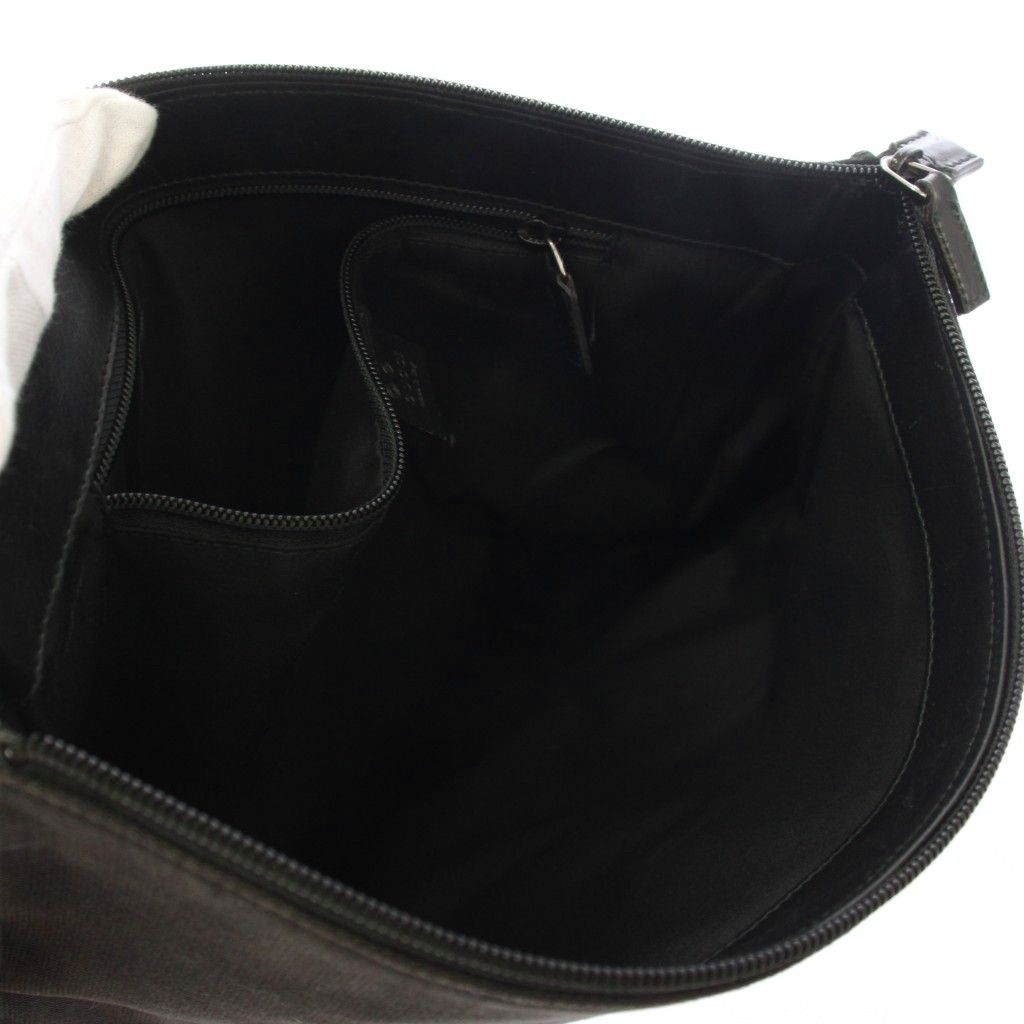 Gucci Shoulder Bag Messenger Canvas Black TK — view 5