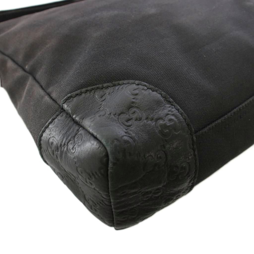 Gucci Shoulder Bag Messenger Canvas Black TK — view 7