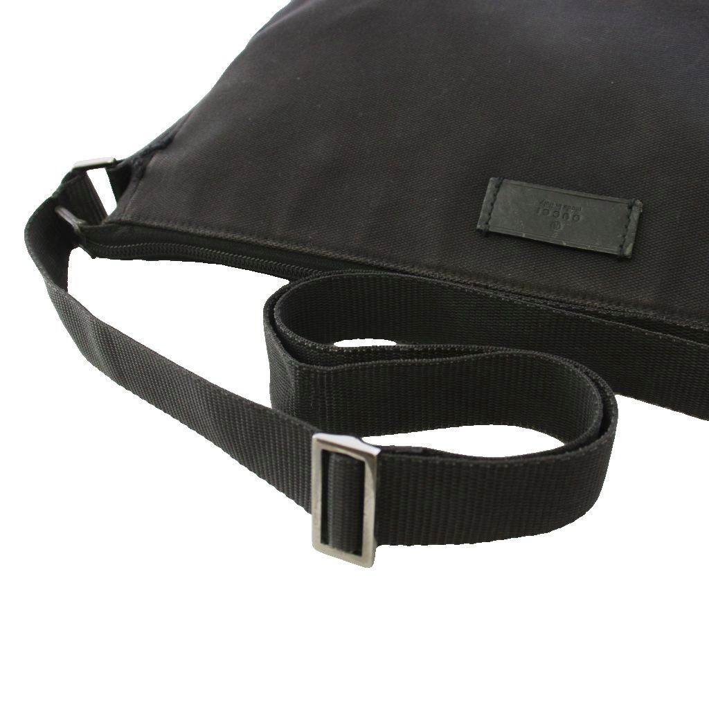 Gucci Shoulder Bag Messenger Canvas Black TK — view 4