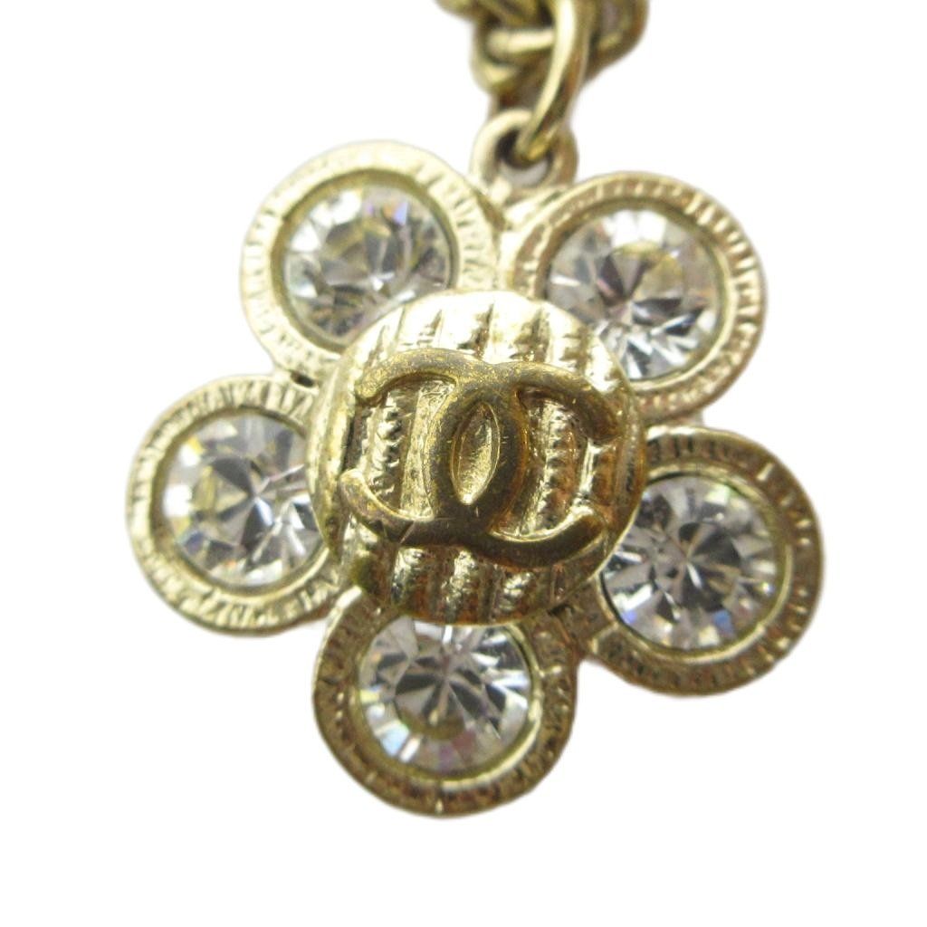 Chanel Pendant Logo CC Visual Flower Gold