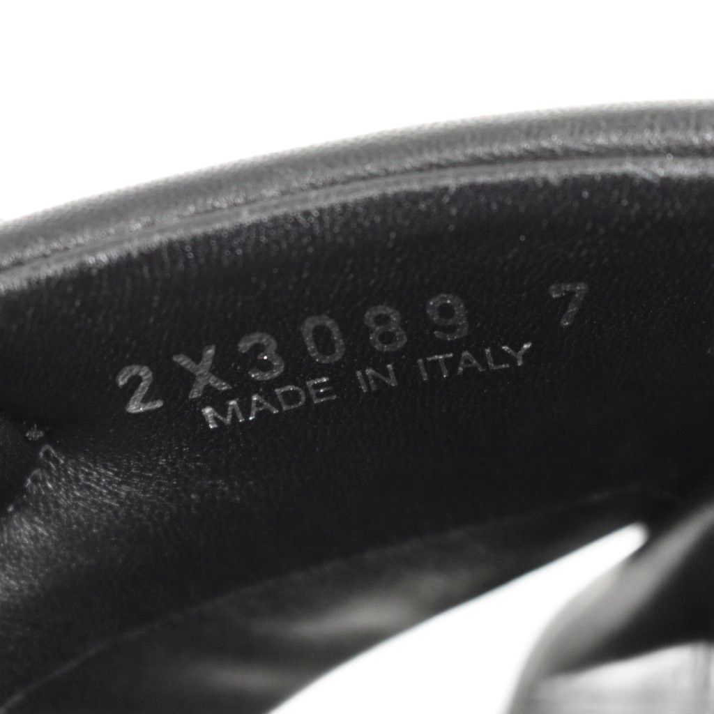 Prada Monolith Triangle Logo Patted Nappa Leather Criss Cross Shoes Sandals 7 — view 7