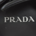 Prada Monolith Triangle Logo Patted Nappa Leather Criss Cross Shoes Sandals 7 — view 6