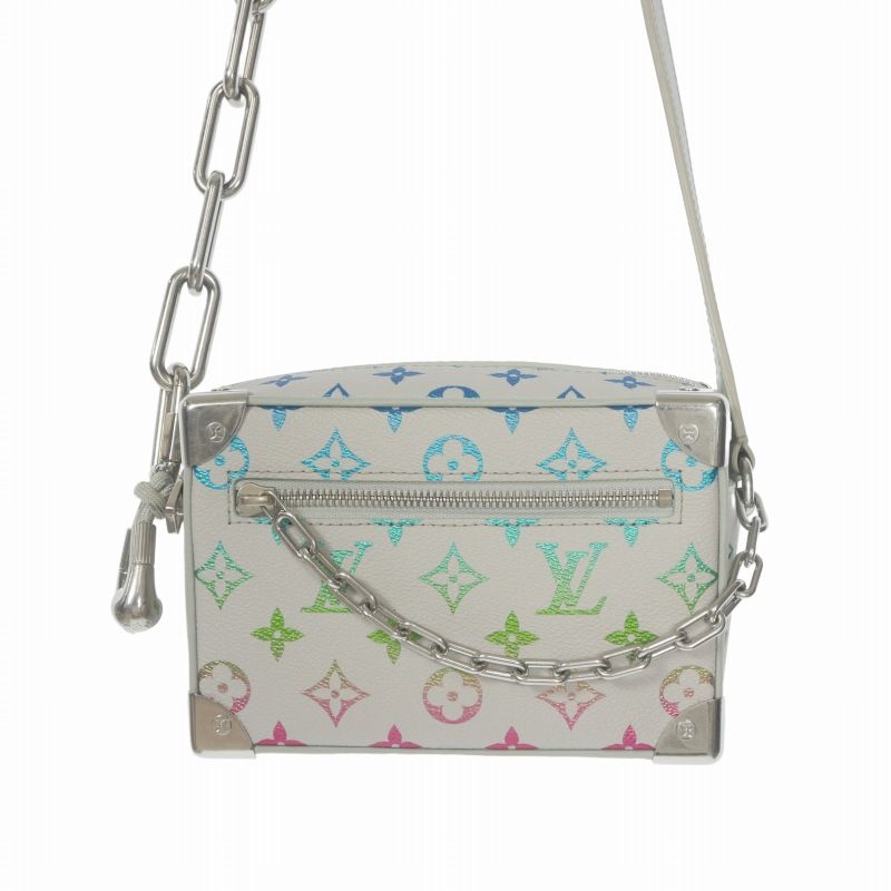 Louis Vuitton Mini Soft Trunk Monogram Leather Shoulder Bag Multicolor