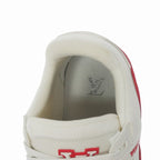 Louis Vuitton LV Trainer Calf Leather Monogram Sneakers 9 Red White — view 7