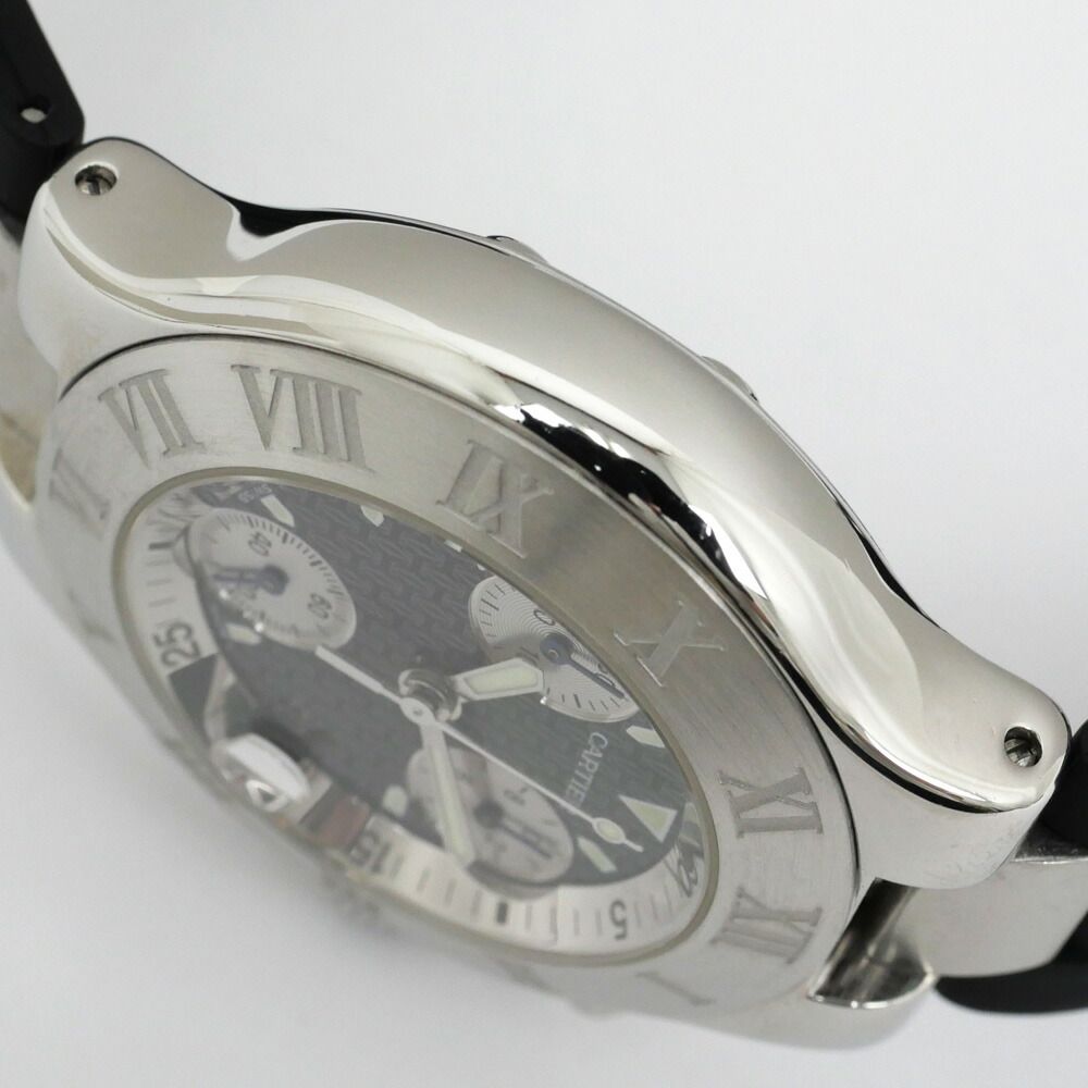 Cartier Must 21 Chrono Scarf SS Rubber Quartz Watch — view 5