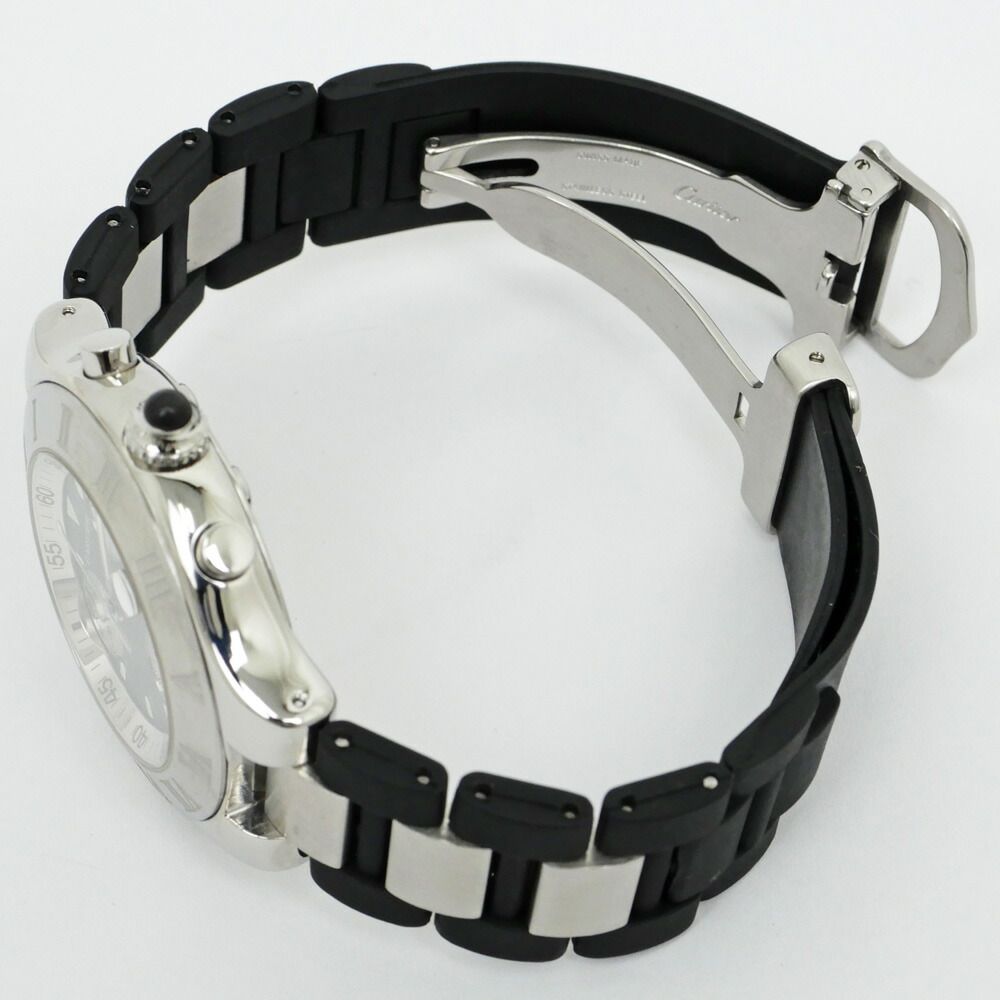 Cartier Must 21 Chrono Scarf SS Rubber Quartz Watch — view 7