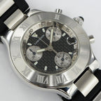 Cartier Must 21 Chrono Scarf SS Rubber Quartz Watch — view 2