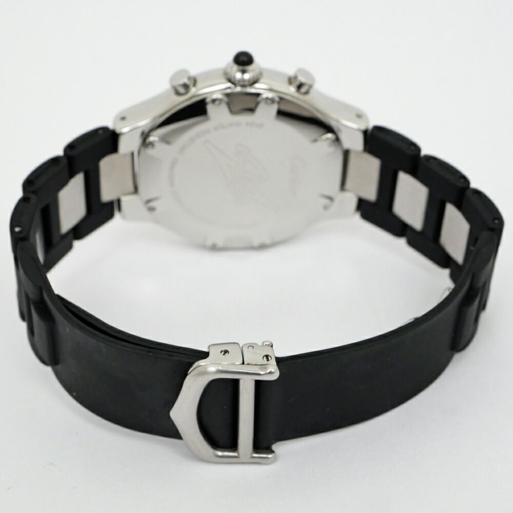 Cartier Must 21 Chrono Scarf SS Rubber Quartz Watch — view 6