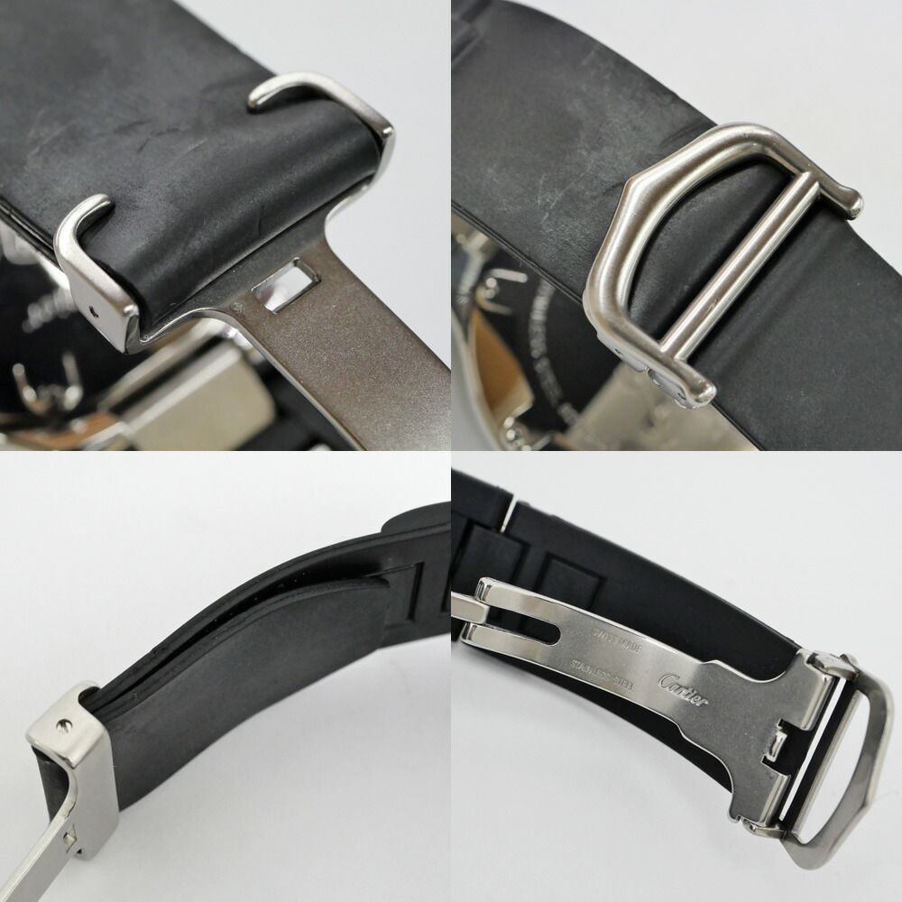 Cartier Must 21 Chrono Scarf SS Rubber Quartz Watch — view 9