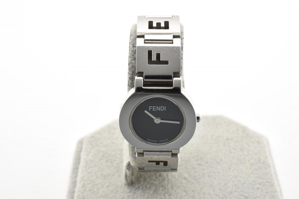 Fendi Orologi Quartz Watch Black Dial FF Logo Bracelet Stainless Steel — view 4