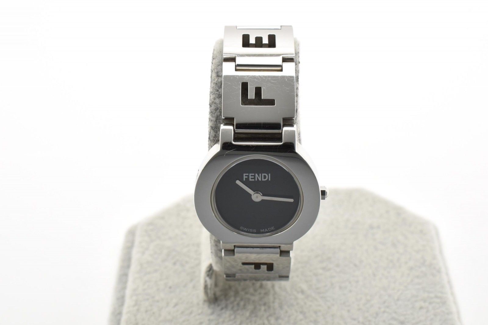 Fendi Orologi Quartz Watch Black Dial FF Logo Bracelet Stainless Steel — view 4